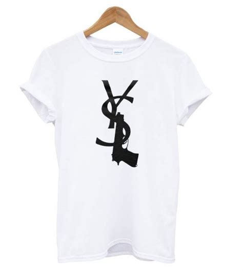 Yves Saint Laurent white gun T shirt (GPMU) 